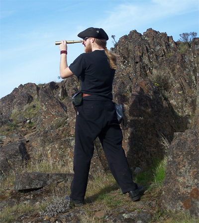 Picture of me looking thorugh a spyglass